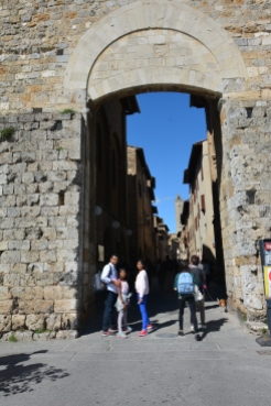 At the entrance to San Gimignano
