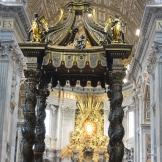Bernini's 29m high baldachin which sits on the site of St. Peter's grave