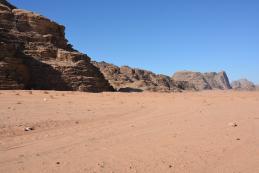 A drive into Wadi Rum