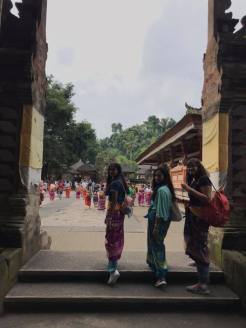 Entering the temple gates